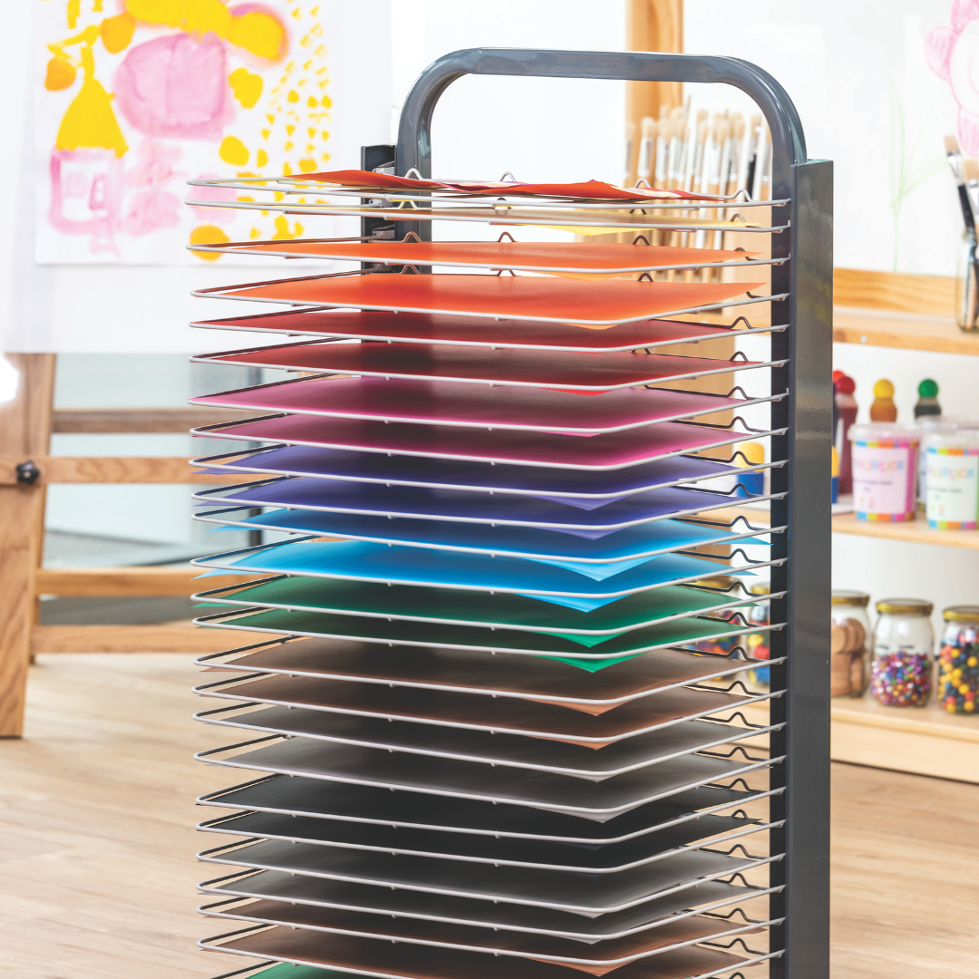 Spring-Loaded Drying Rack
