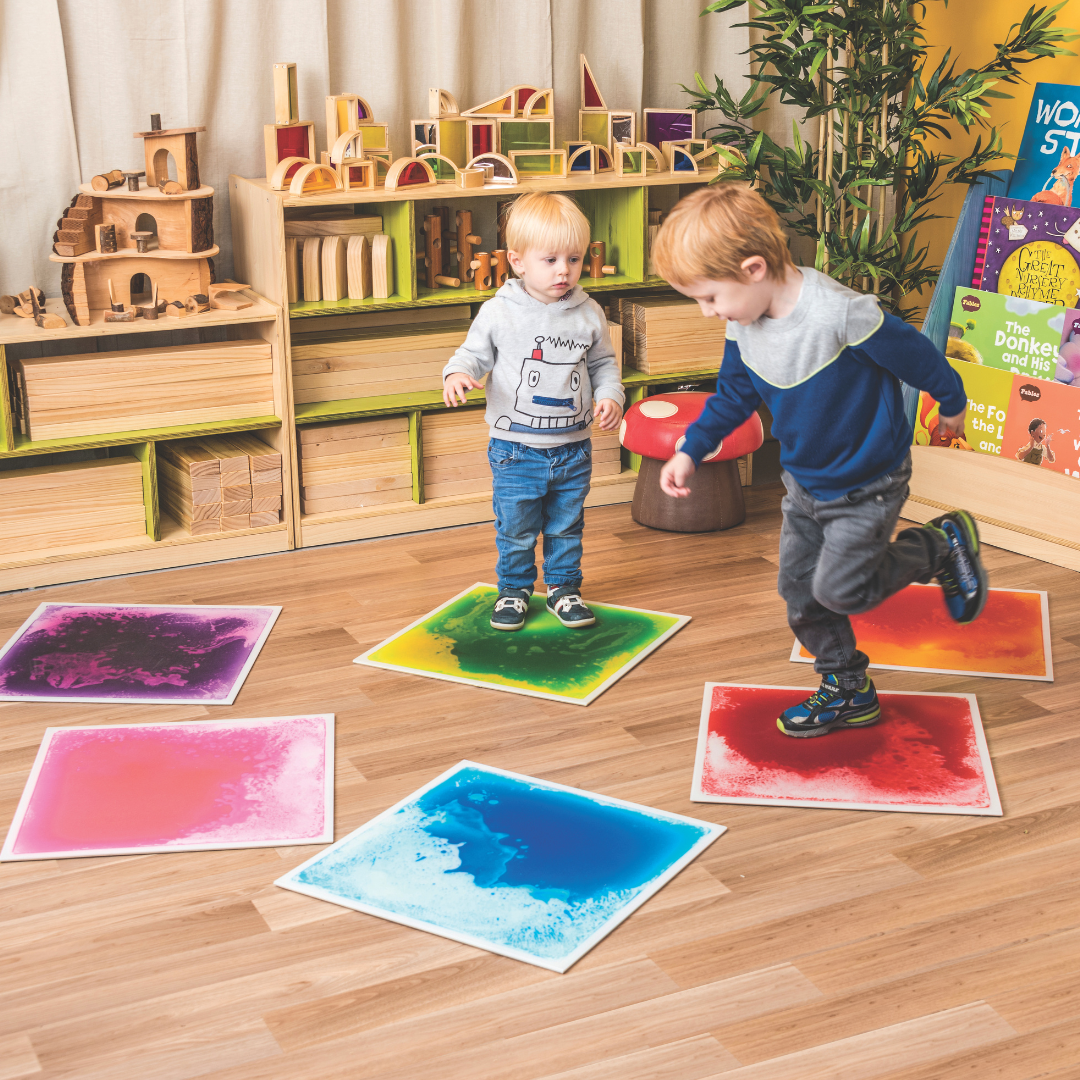 Giant Sensory Liquid Play Tiles - Square - Pack of 6