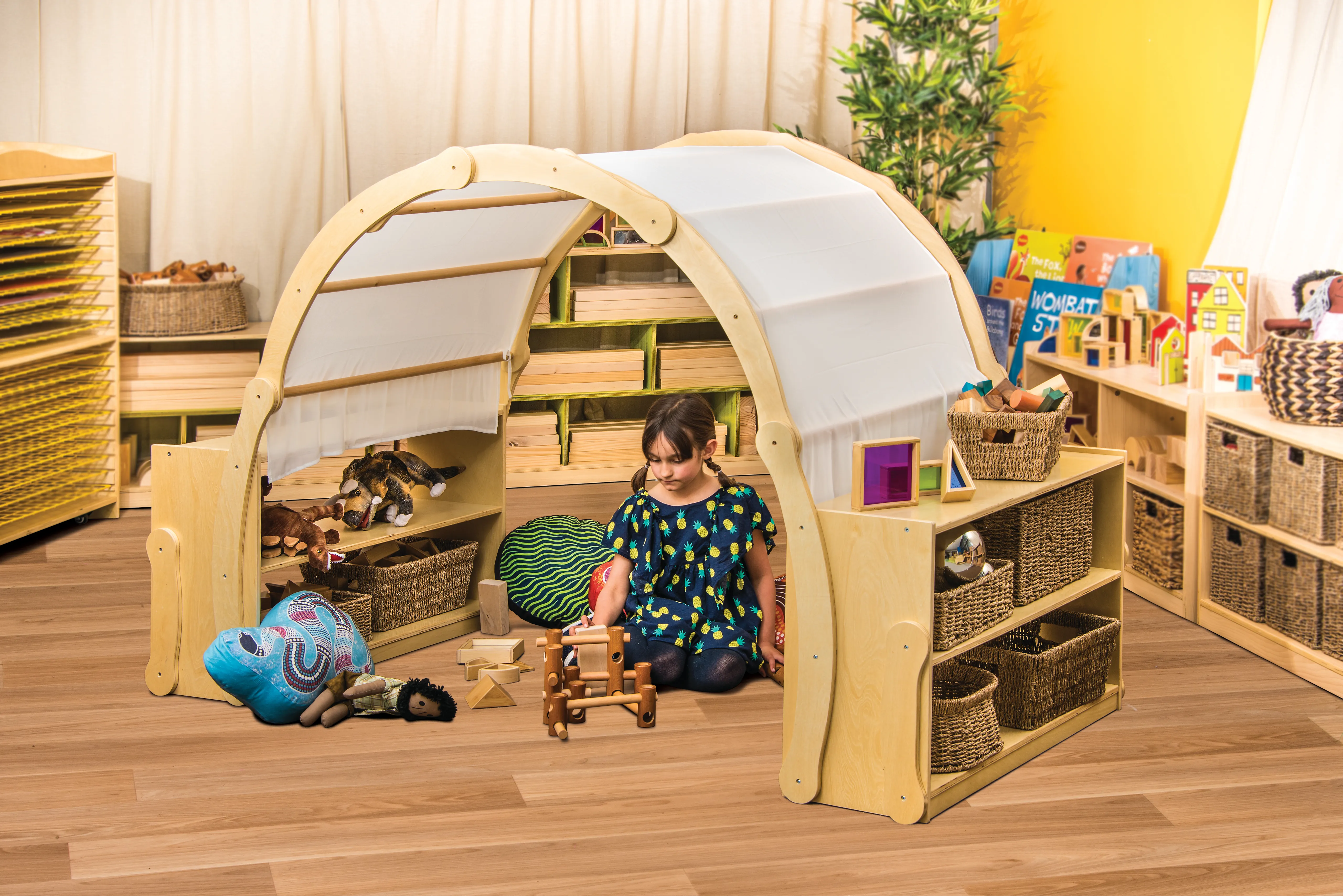 Indoor wooden playhouse on sale