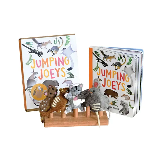 Jumping Joeys Book & Finger Puppets