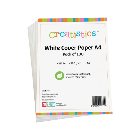 White Cover Paper A4 120gsm - Pack of 100