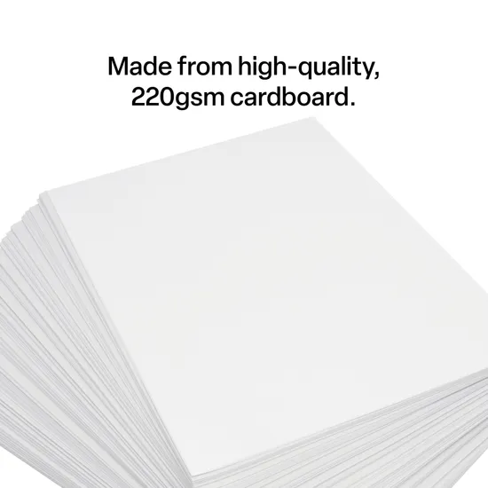 White Cardboard A4 220gsm - Pack of 100