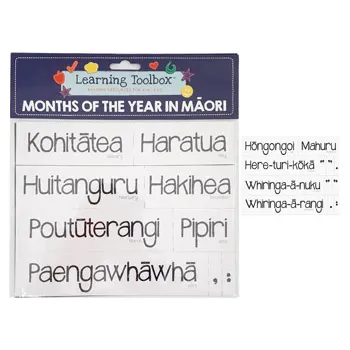 Magnetic NZ Maori Months 21pcs