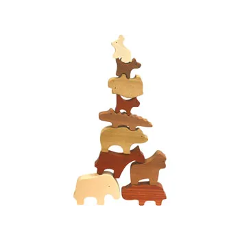 Wooden animal best sale stacking toy