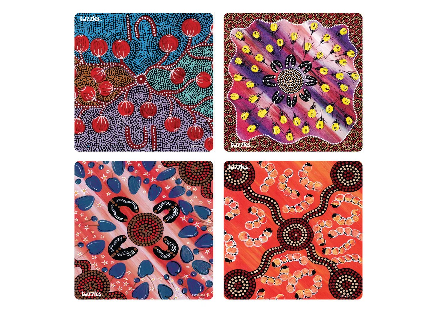 オーストラリアのアボリジナルアート「Bush Tucker」 AUSTRALIAN ABORIGINAL ART BY JULIE NABANGARDI SHEDDEN = BUSH