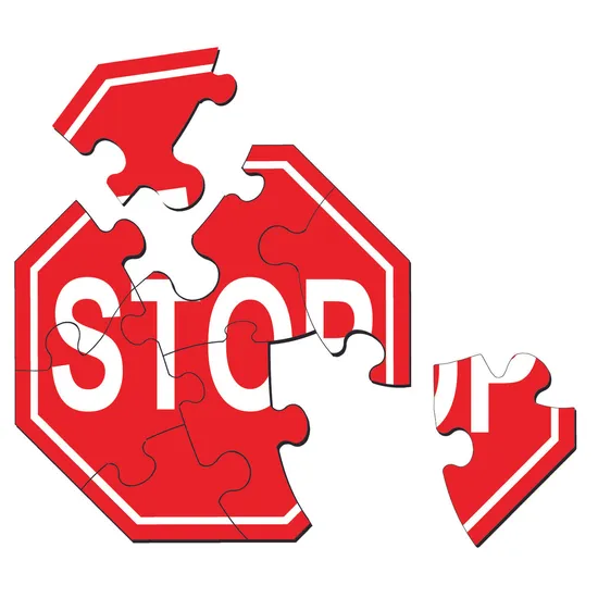 Tuzzles Road Signs Table Puzzles Set of 9