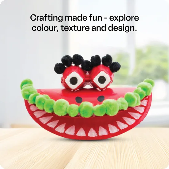 Creatistics Neon Pom Poms Assorted Sizes- Pack of 150
