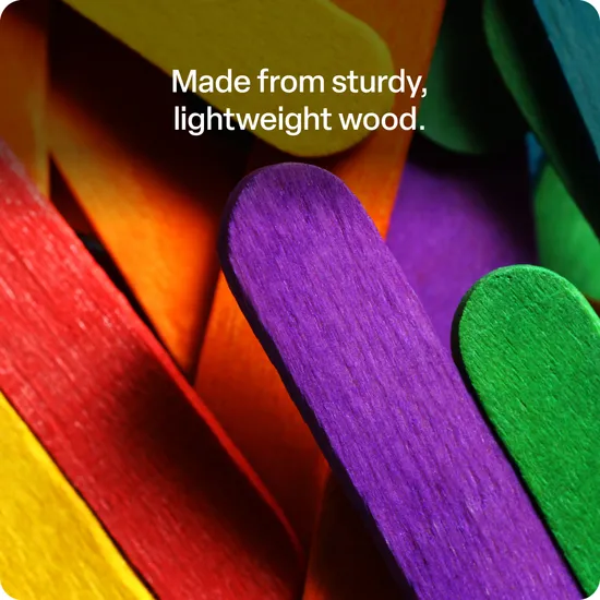Paddle Pop Sticks Coloured - Pack of 1000