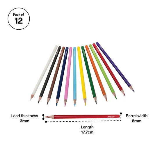Creatistics Coloured Pencils - Pack of 12