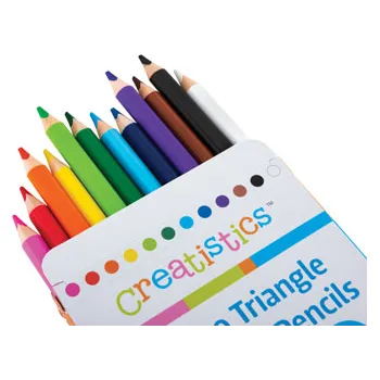 Creatistics Jumbo Triangular Coloured Pencils- Pack of 12