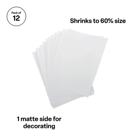 White Printable Shrink Film – Pack of 12