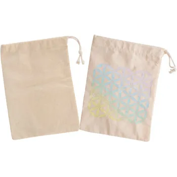 Mini calico drawstring discount bags