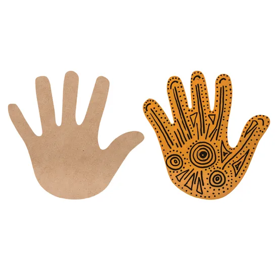Wooden Hands - Pack of 10