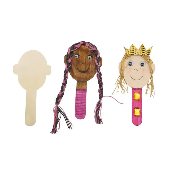 Wooden People Paddle Pop Sticks - Pack of 10 - MTA Catalogue