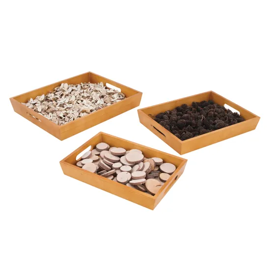 Nesting Wooden Trays - Set of 3