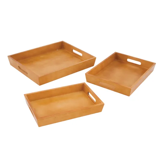 Nesting Wooden Trays - Set of 3