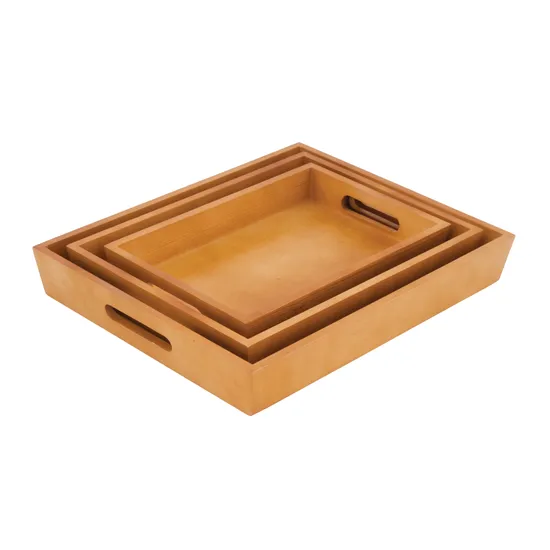 Nesting Wooden Trays - Set of 3