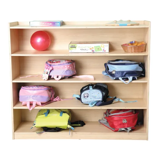 Natural Spaces Open-Back Curved 4 Shelf Storage Unit