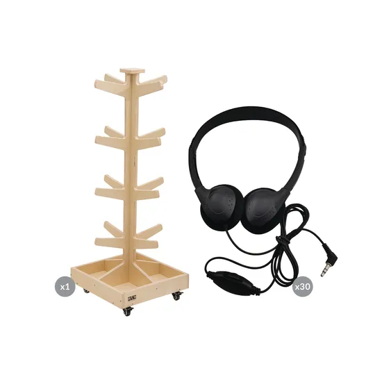 Headphone Tree with 30 Headsets