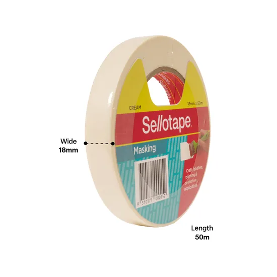 Sellotape Masking Tape 18mm x 50m