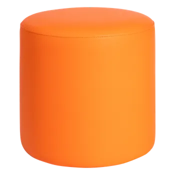 Round Ottoman - Orange