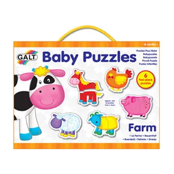 Galt Toys Babypuzzles – Bauernhof, 6 Zweiteilige Puzzles Für Kleinkinder