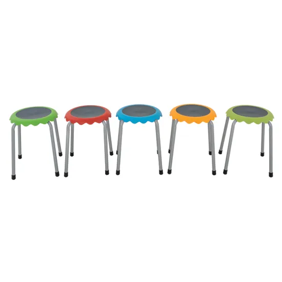 Ergerite Stackable Plastic Student Chair - Grey - 44 cm Seat Height
