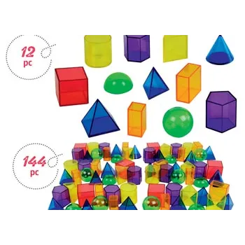 Colorful 2D & 3D Geometric Shapes Pattern Kids Ruler