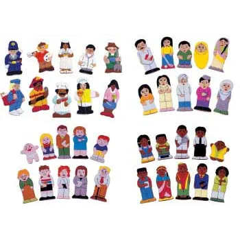 Multicultural cheap finger puppets