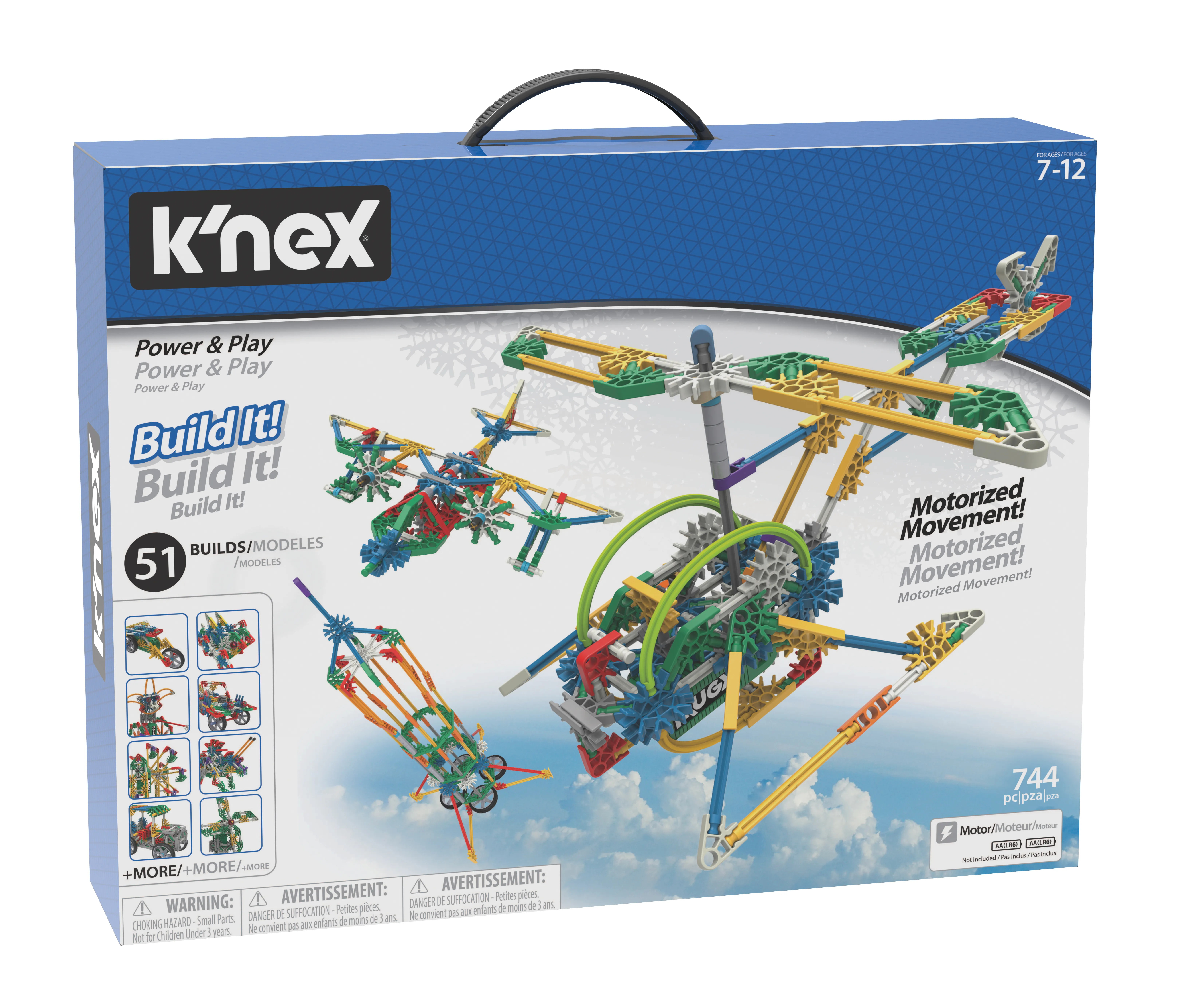 knex Power Play Motorized 529 pieces 50 builds