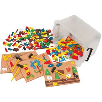 FUN FOAM Modeling Play Foam Beads Play Kit (10 Blocks) - Reusable Container