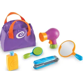 Coolstuffx Pretend Hairdressing Set, With Functioning Pretend Hair Dryer Hairdressers Cape And Tools Packpouch All In A Portable Carry Case No~p73124154