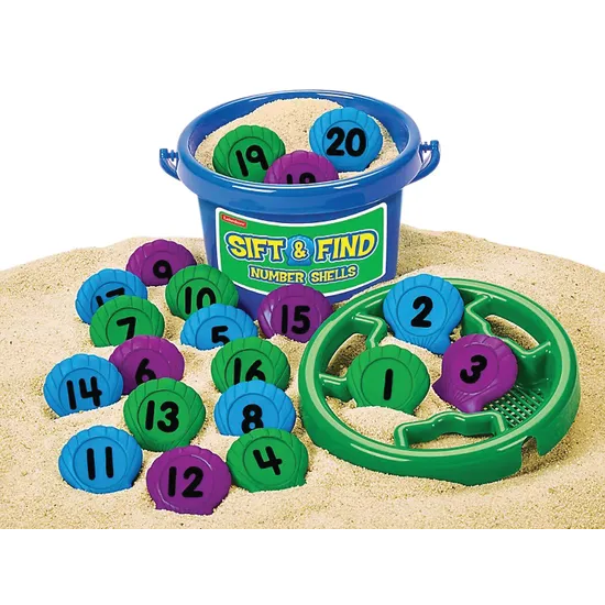 Sift And Find Number Shells Set of 20