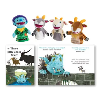 The Three Billy Goats Puppets Book Set