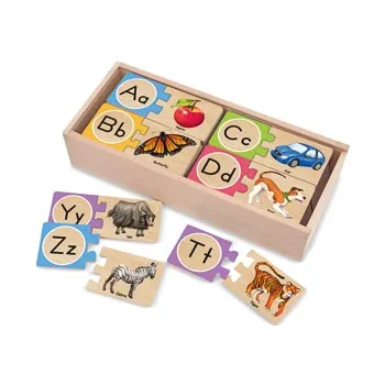 Melissa & Doug - Alphabet Wooden Puzzle Cards