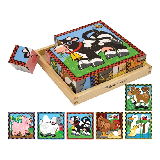 Melissa Doug Farm Cube Puzzle 16pc