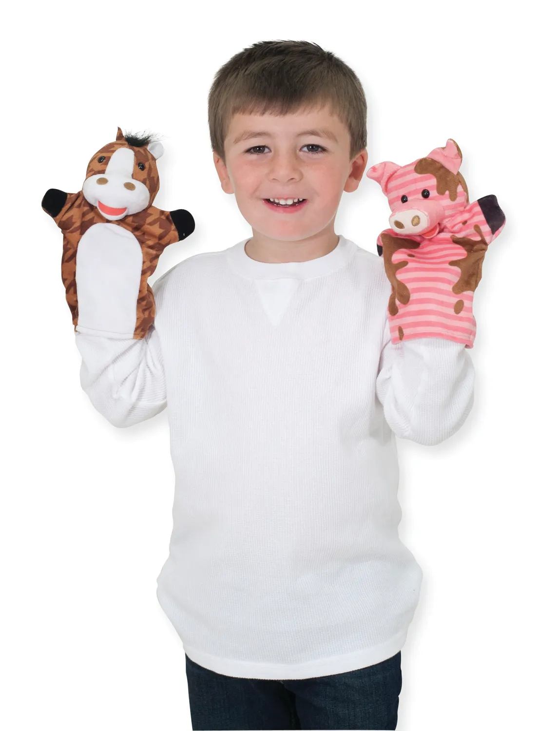 stuffed melissa and doug zoo puppets