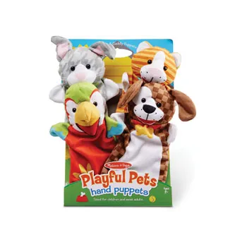 Melissa and doug playful pets store hand puppets