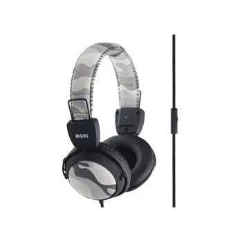 Moki Camo Headphones w In Line Mic Grey