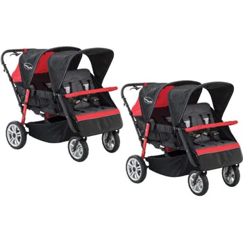 Double stroller outlet set