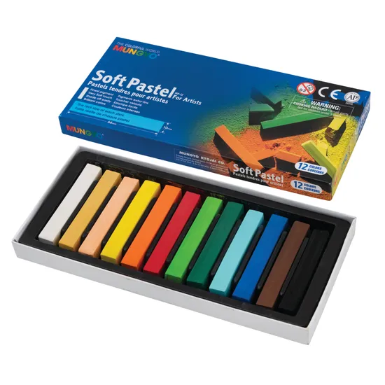 MUNGYO Galley Soft Pastels Set Of 12 - Chacoal Black - EBay
