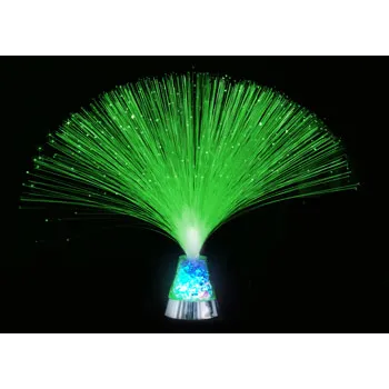 Colour changing fibre optic outlet lamp