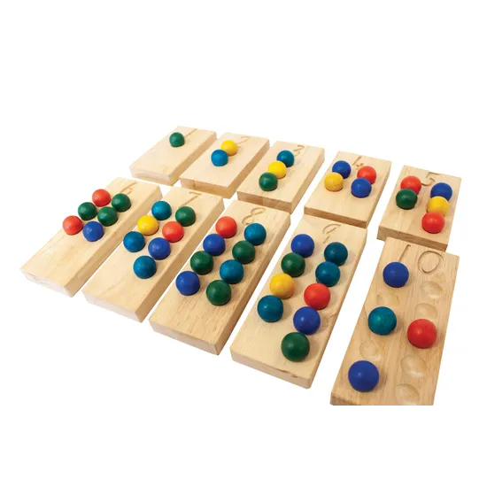 Wooden Maths Counting & Tens Frame Set – Numeracy Tools, Set of Frames