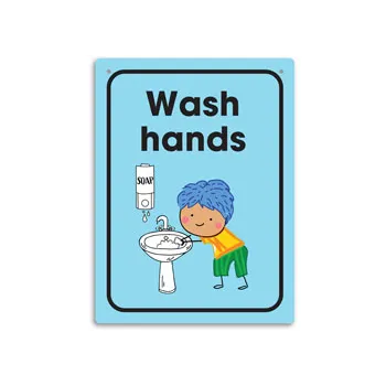 DURUS WALL SIGN WASH HANDS 225X300MM