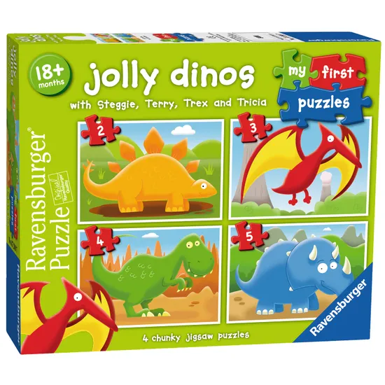 Jolly Dinos My First Puzzle 2 3 4 5pc Jolly Dinos My First Puzzle 2 3 4 5pc