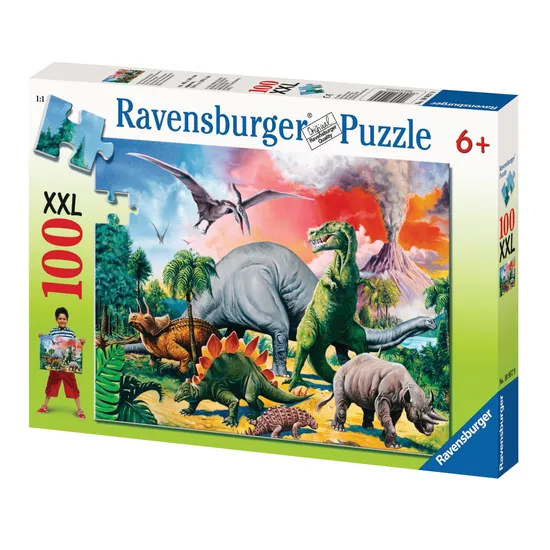 Among the Dinosaurs Puzzle - 100 piece Among the Dinosaurs Puzzle - 100 piece
