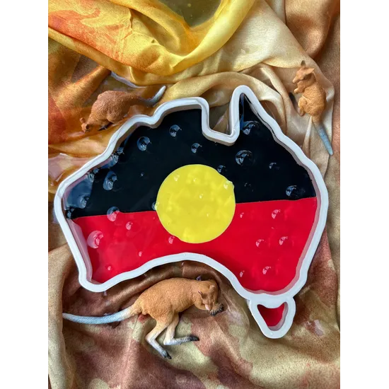 Aboriginal Flag Australia Sensory Tray