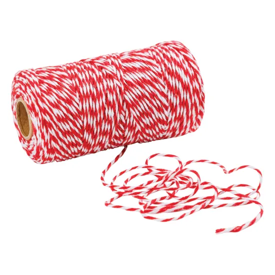Bakers Twine Red and White 100m