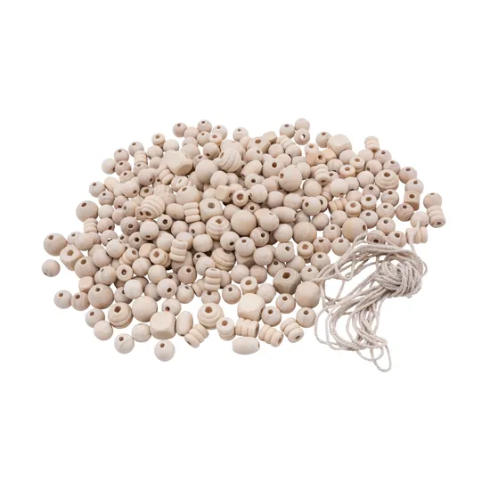 Natural Wooden Beads - Pack of 300