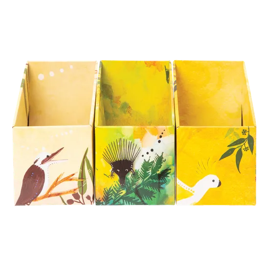 Indigenous Magazine Box - Bush Set of 3